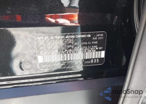 2022 Mitsubishi Outlander Black Edition S-Awc/Se 2.5 S-Awc/Se Launch Edition S-Awc from USA, damaged, VIN JA4J4UA89NZ032074